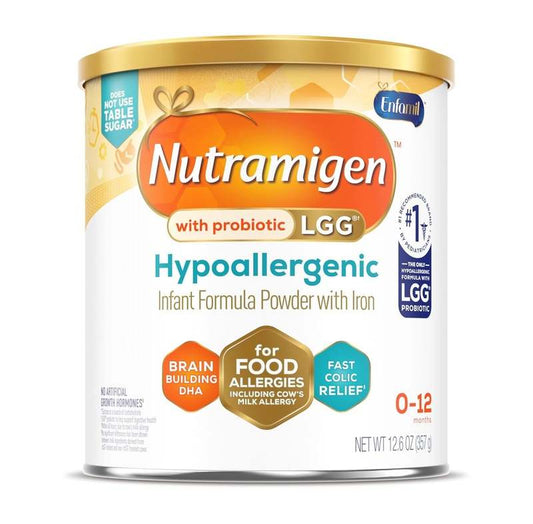 New Enfamil Nutramigen Hypoallergenic Baby Formula with Iron, Lactose Free 12.6 Oz Can - Kidsy