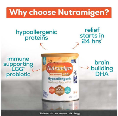 New Enfamil Nutramigen Hypoallergenic Baby Formula with Iron, Lactose Free 12.6 Oz Can - Kidsy