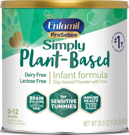 New Enfamil Prosobee Plant-Based Baby Formula (20.9 Oz Can) - Kidsy