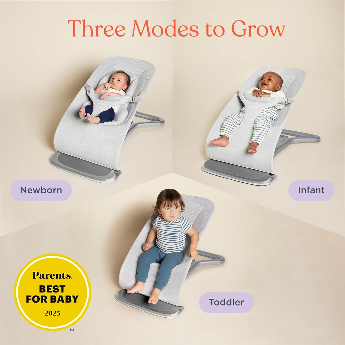 New Ergobaby Evolve 3 - in - 1 Baby Bouncer Seat, Adjustable Multi - Position Infant Bouncer and Toddler Chair (Oxford Blue) - Kidsy