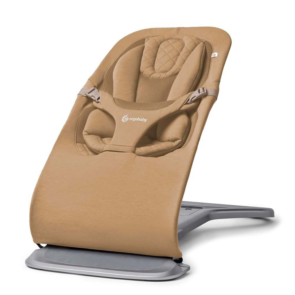 New Ergobaby Evolve 3 - in - 1 Baby Bouncer Seat (Camel) - Kidsy