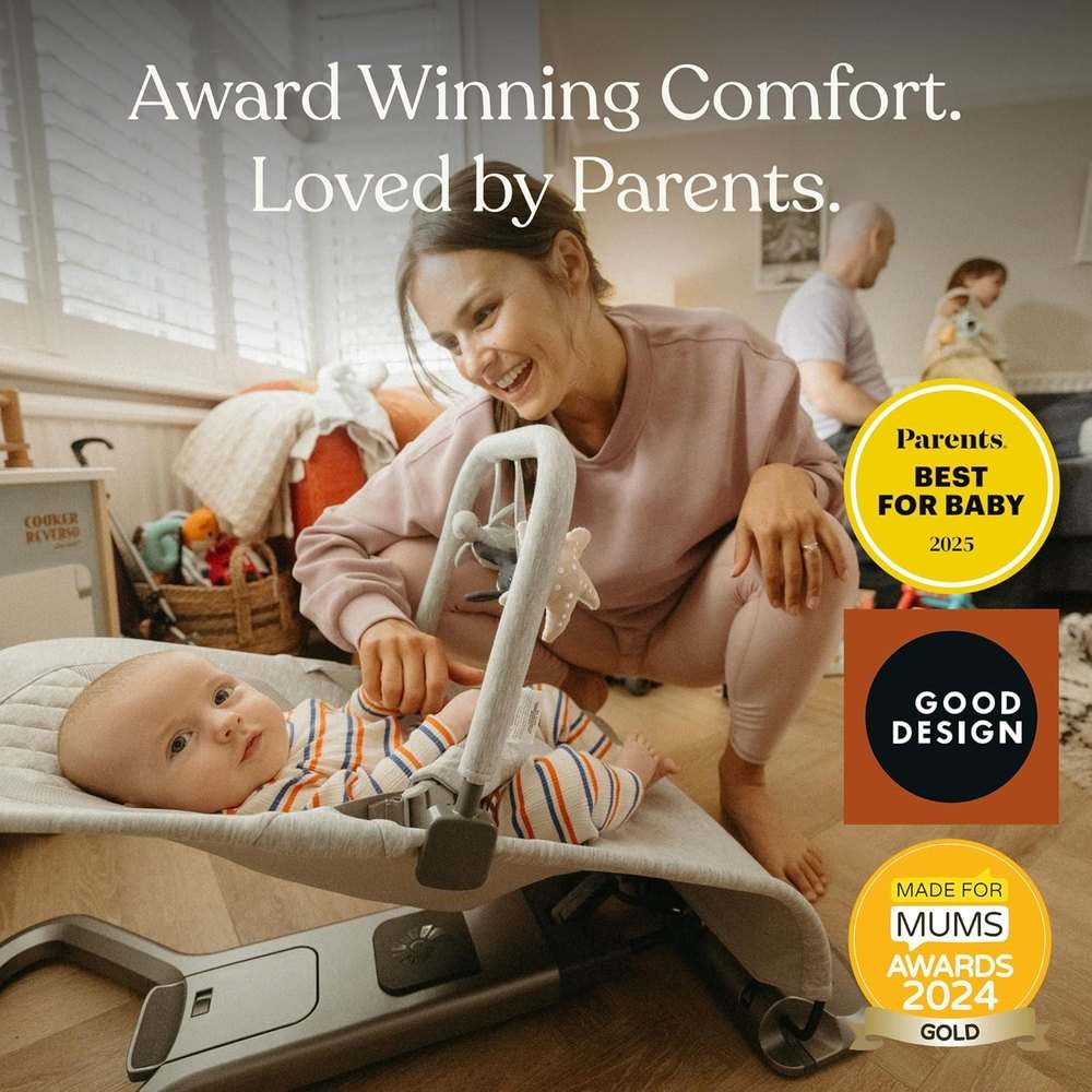 New Ergobaby Evolve 3 - in - 1 Baby Bouncer Seat (Camel) - Kidsy