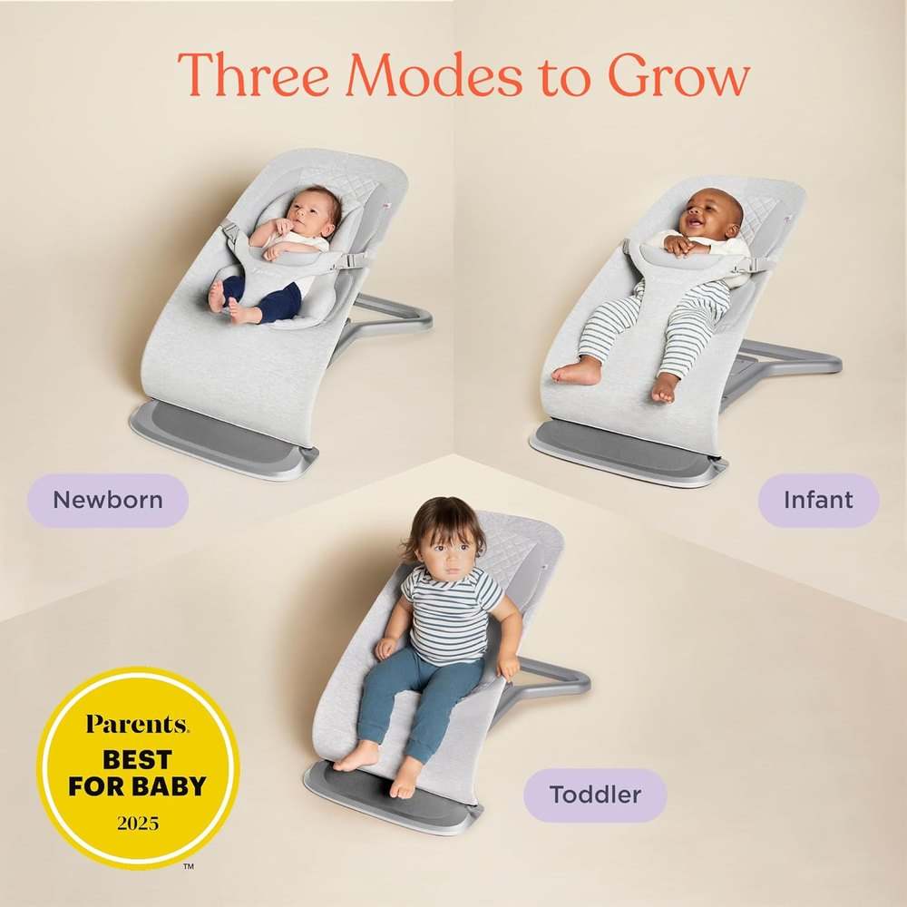 New Ergobaby Evolve 3 - in - 1 Baby Bouncer Seat (Camel) - Kidsy