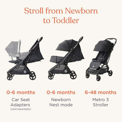 New Ergobaby Metro 3 Compact Stroller (Soft Olive) - Kidsy