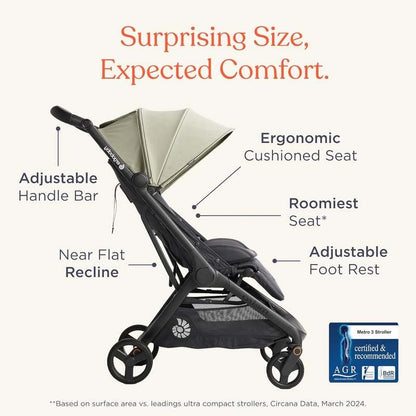 New Ergobaby Metro 3 Compact Stroller (Soft Olive) - Kidsy
