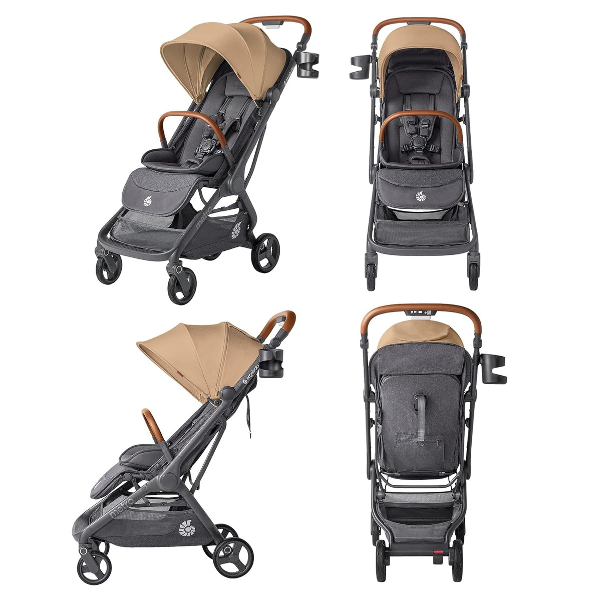 New Ergobaby Metro 3 Deluxe Baby Stroller (Camel) - Kidsy