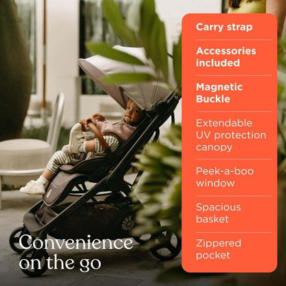 New Ergobaby Metro 3 Deluxe Baby Stroller (Pearl Grey) - Kidsy
