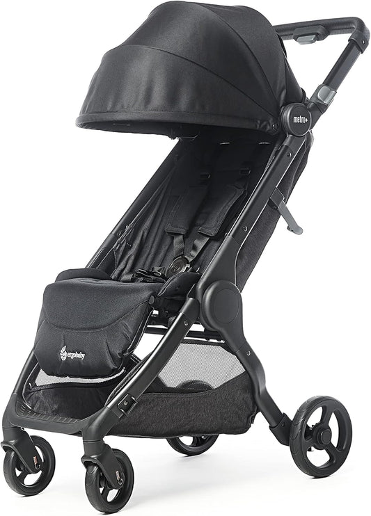 New Ergobaby Metro+ Compact Foldable Pushchair with Recline (Black) - Kidsy