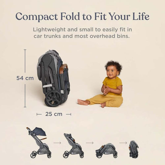 New Ergobaby Metro+ Deluxe Compact Baby Stroller (Skyline Shawdow) - Kidsy