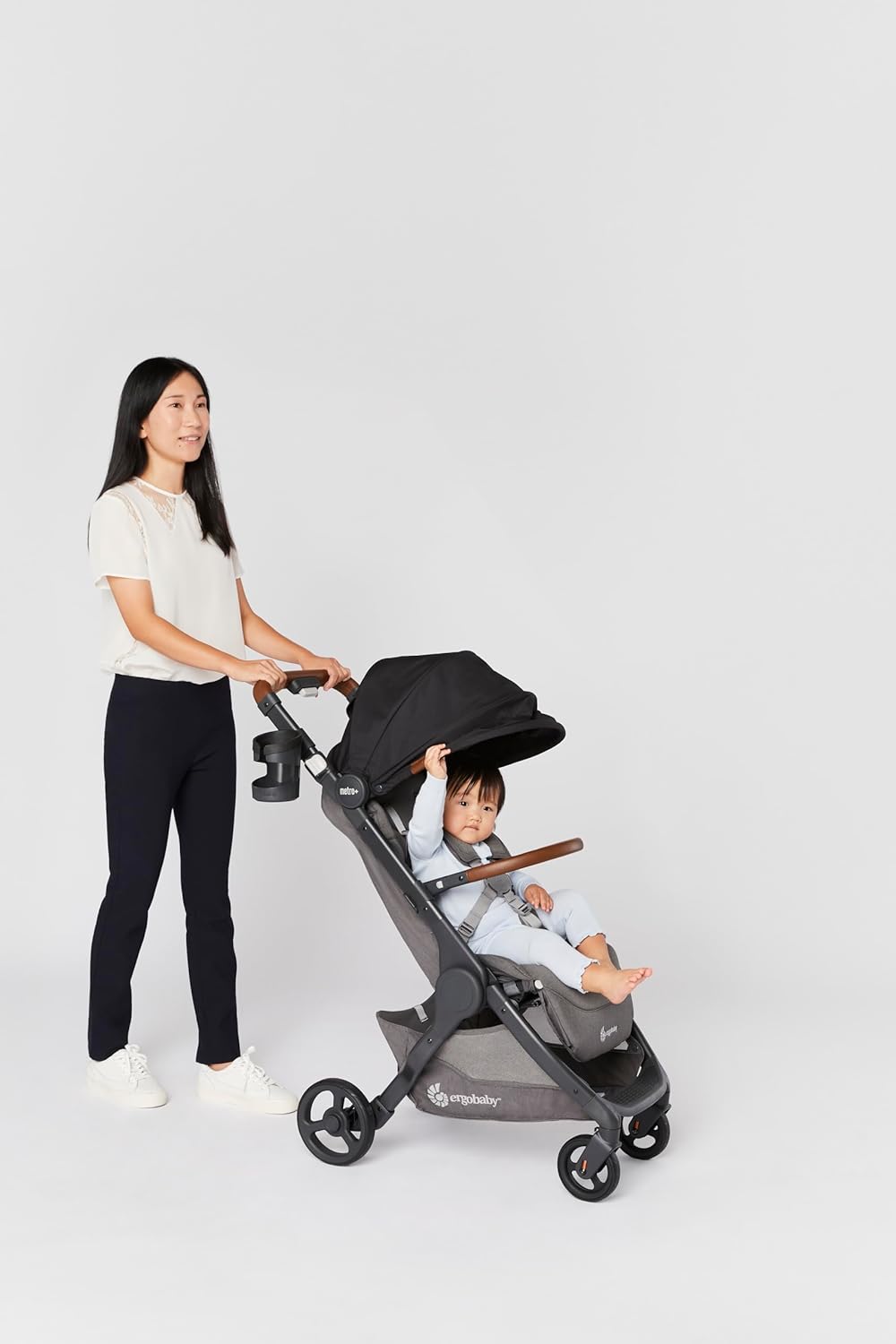 New Ergobaby Metro+ Deluxe Compact Baby Stroller (Skyline Shawdow) - Kidsy