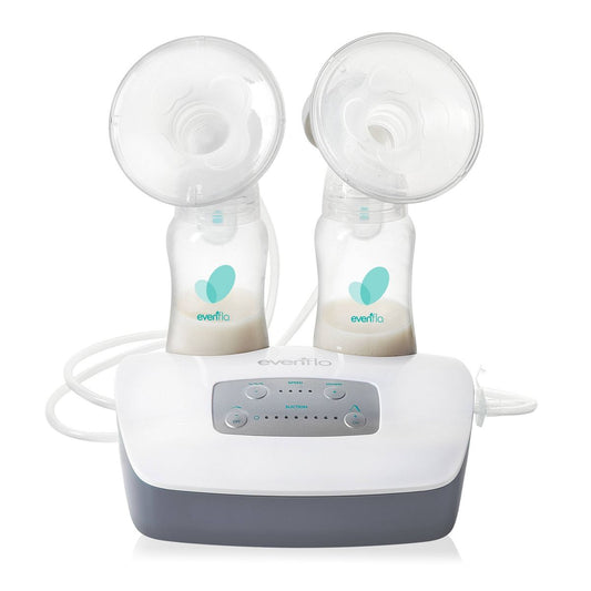 New Evenflo Advanced Double Electric Hospital - Strength Breast Pump with 3 Flange Sizes - Kidsy