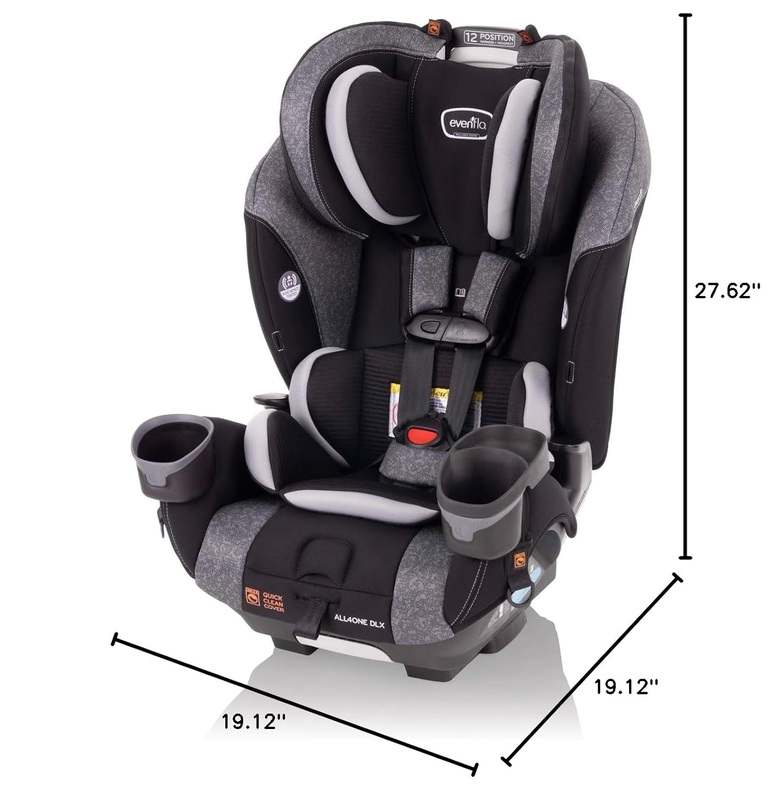 New Evenflo EveryFit/All4One 3 - in - 1 Convertible Car Seat (Latitude Gray) - Kidsy