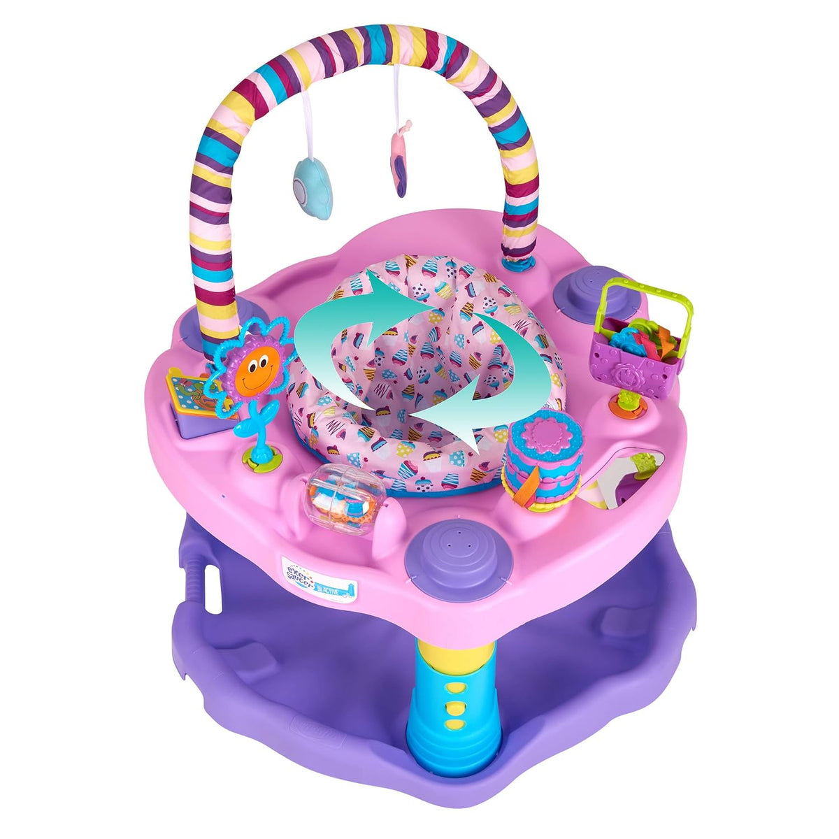 New Evenflo Exersaucer Bouncing Activity Saucer (Sweet Tea Party) - Kidsy