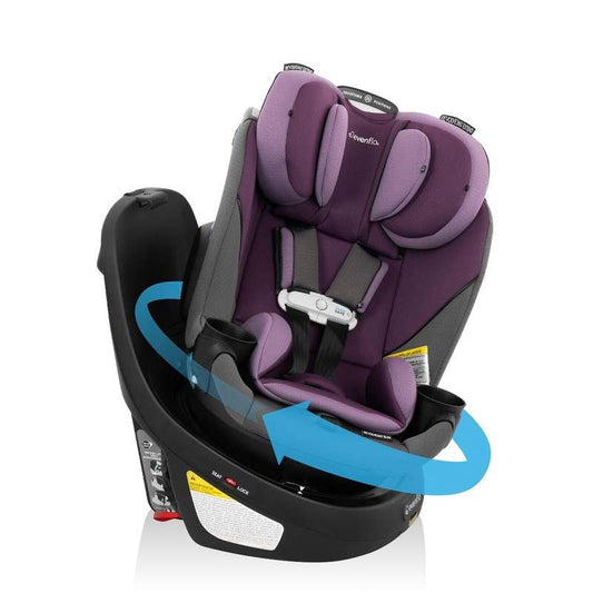 New Evenflo Gold Revolve360 Slim 2 - in - 1 Rotational Convertible Car Seat (Amethyst Purple) - Kidsy