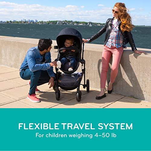 New Evenflo Pivot Modular Travel System with LiteMax Infant Car Seat (Desert Tan) - Kidsy