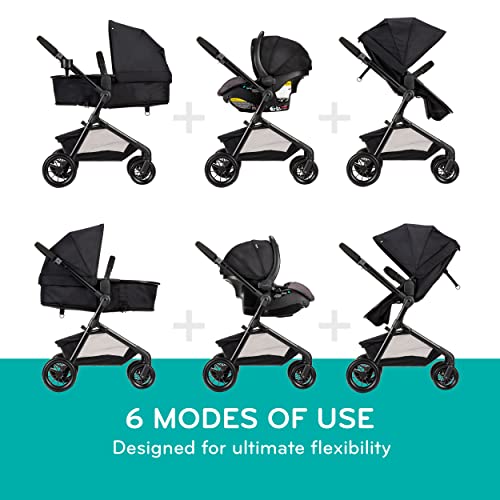New Evenflo Pivot Modular Travel System with LiteMax Infant Car Seat (Desert Tan) - Kidsy