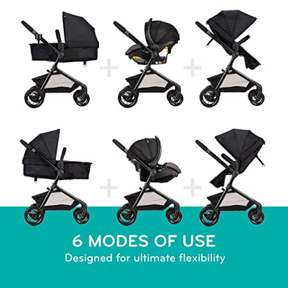New Evenflo Pivot Modular Travel System with LiteMax Infant Car Seat (Desert Tan) - Kidsy