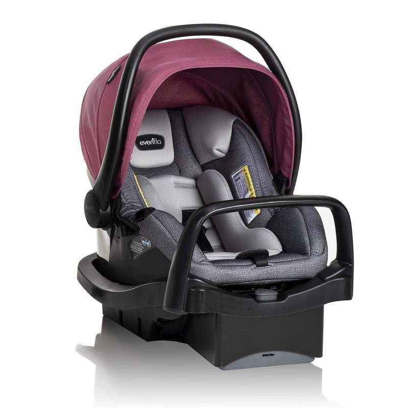 New Evenflo Pivot Modular Travel System with LiteMax Infant Car Seat (Dusty Rose Pink) - Kidsy