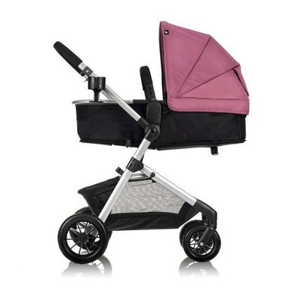 New Evenflo Pivot Modular Travel System with LiteMax Infant Car Seat (Dusty Rose Pink) - Kidsy