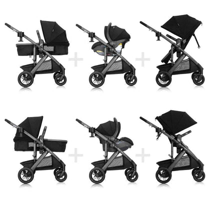 New Evenflo Pivot Suite Modular Travel System (Dunloe Black) - Kidsy