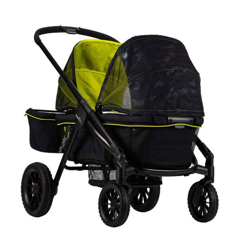 New Evenflo Pivot Xplore All - Terrain Stroller Wagon (Wayfarer Black) - Kidsy