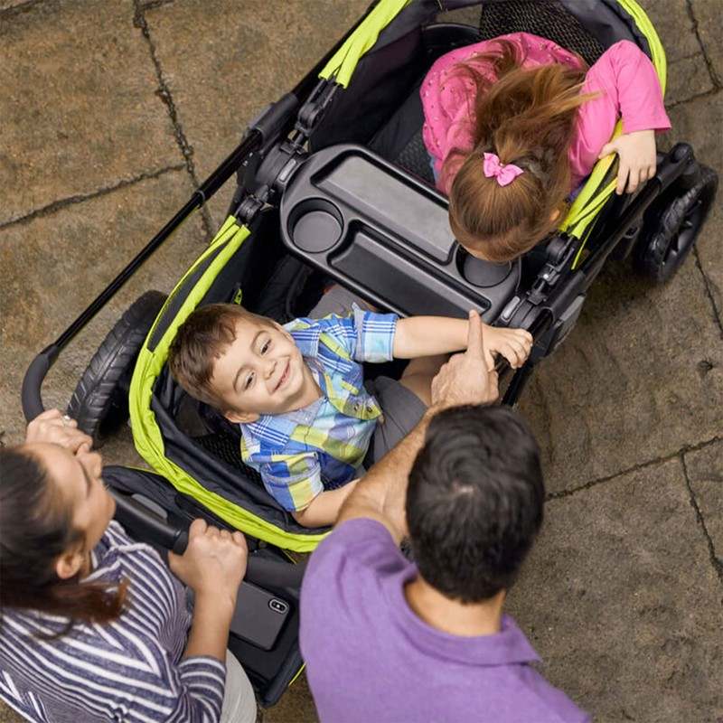 New Evenflo Pivot Xplore All - Terrain Stroller Wagon (Wayfarer Black) - Kidsy