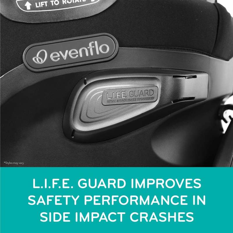 New Evenflo Revolve 360 Extend All - in - One Rotating Convertible Car Seat (Rockland Green) - Kidsy