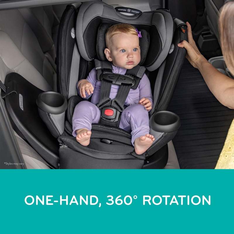 New Evenflo Revolve 360 Extend All - in - One Rotating Convertible Car Seat (Rockland Green) - Kidsy