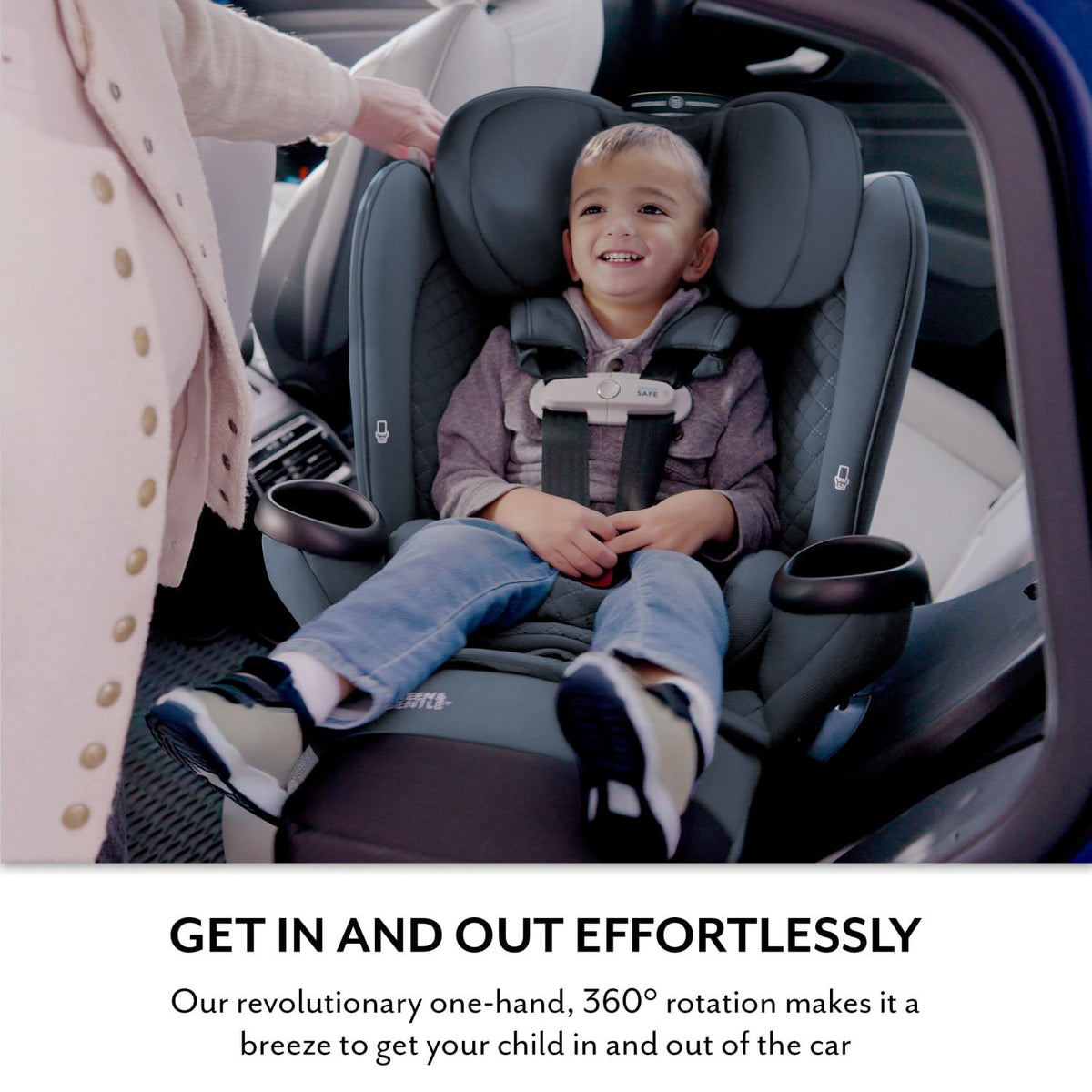 New Evenflo Revolve360 Extend All-in-One Car Seat with Rotating Design (Travertine) - Kidsy