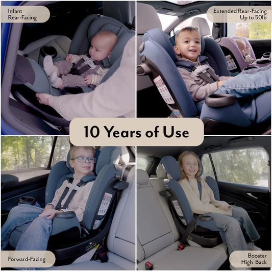 New Evenflo Revolve360 Extend All-in-One Car Seat with Rotating Design (Travertine) - Kidsy