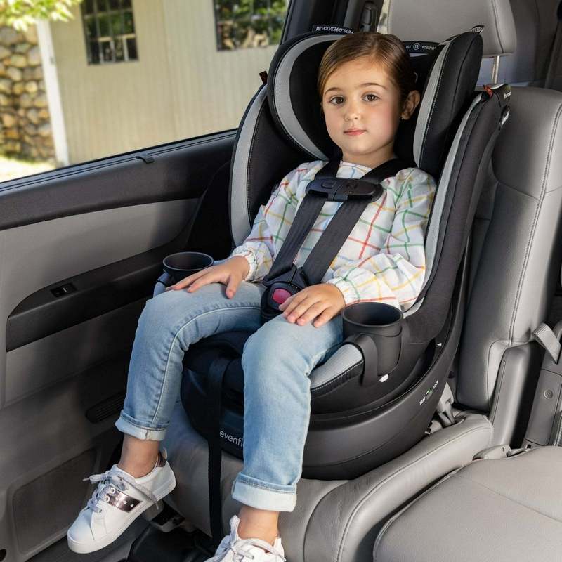 New Evenflo Revolve360 Slim 2 - in - 1 Rotational Car Seat (Stow Blue) - Kidsy