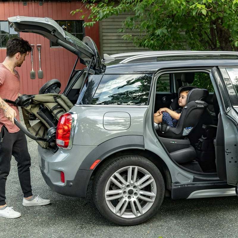 New Evenflo Revolve360 Slim 2 - in - 1 Rotational Car Seat (Stow Blue) - Kidsy