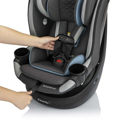 New Evenflo Revolve360 Slim 2 - in - 1 Rotational Car Seat (Stow Blue) - Kidsy