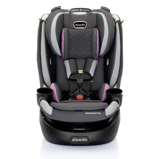 New Evenflo Revolve360 Slim 2 - in - 1 Rotational Car Seat with Quick Clean Cover (Sutton Purple) - Kidsy