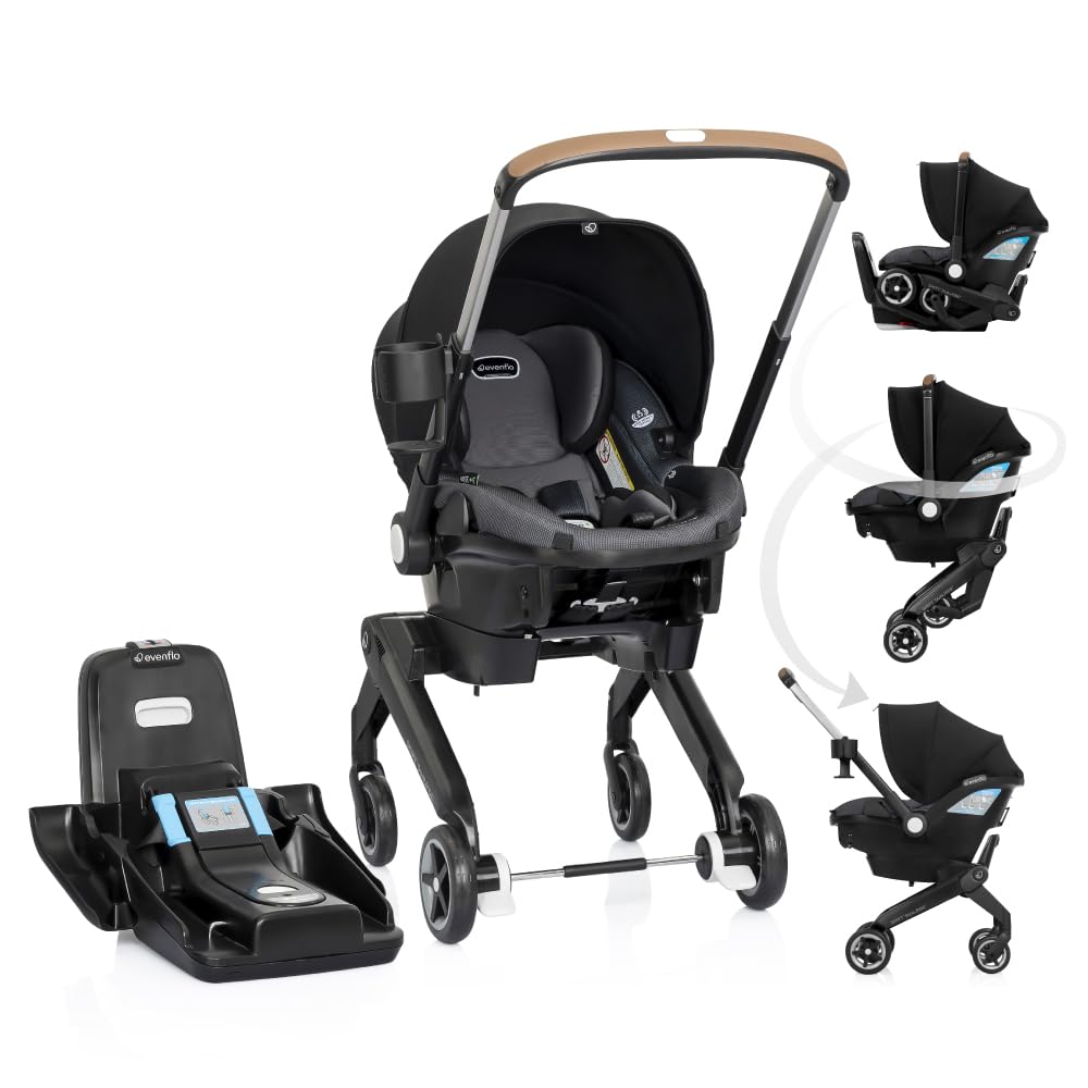 New Evenflo Shyft DualRide Infant Car Seat Stroller Combo (Boone Gray) - Kidsy