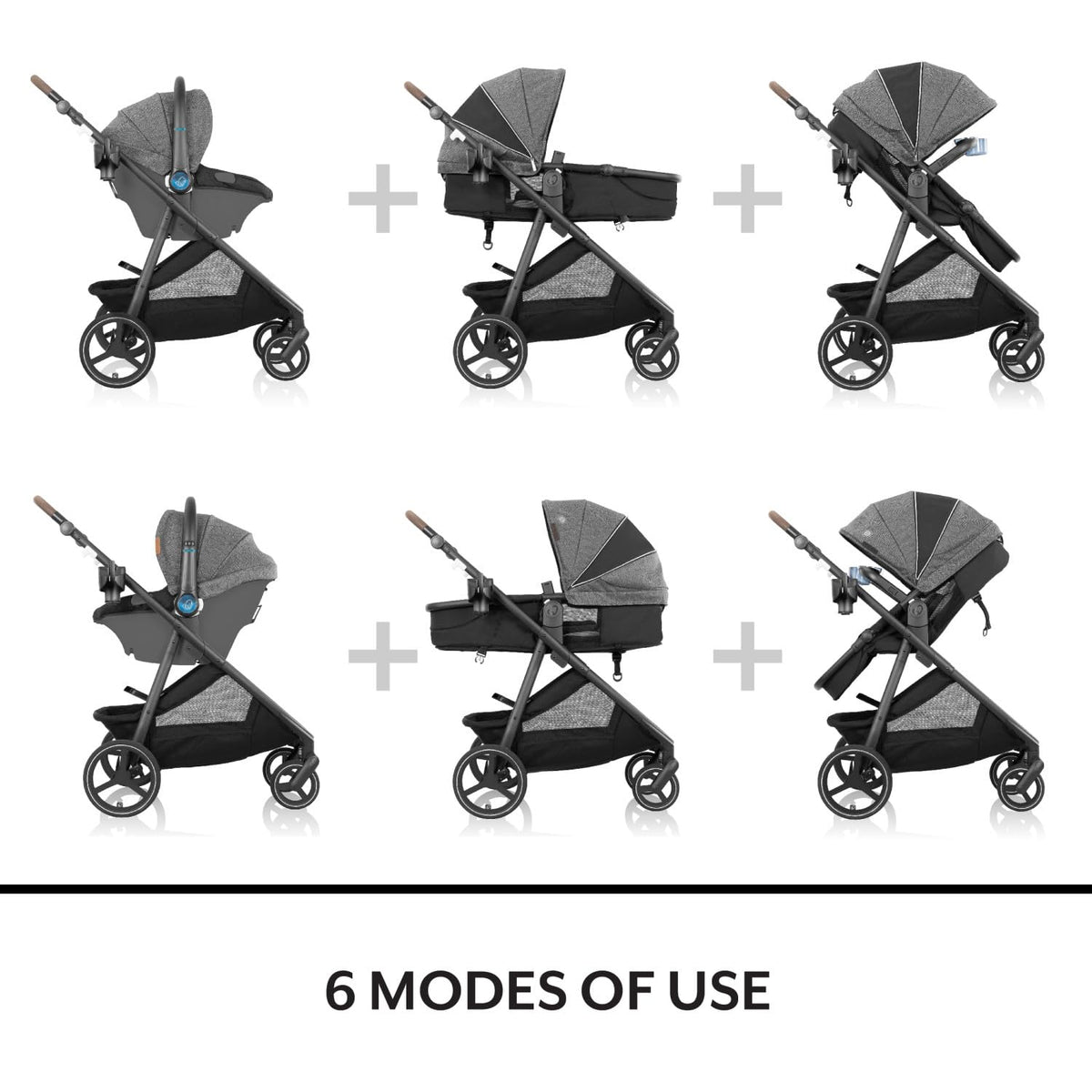 New Evenflo Shyft Intuiti Travel System Featuring LiteMax NXT Preemie and Infant Car Seat (Eclipse Black) - Kidsy