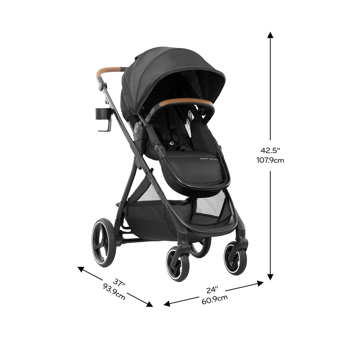 New Evenflo Shyft Intuiti Travel System Featuring LiteMax NXT Preemie and Infant Car Seat (Eclipse Black) - Kidsy