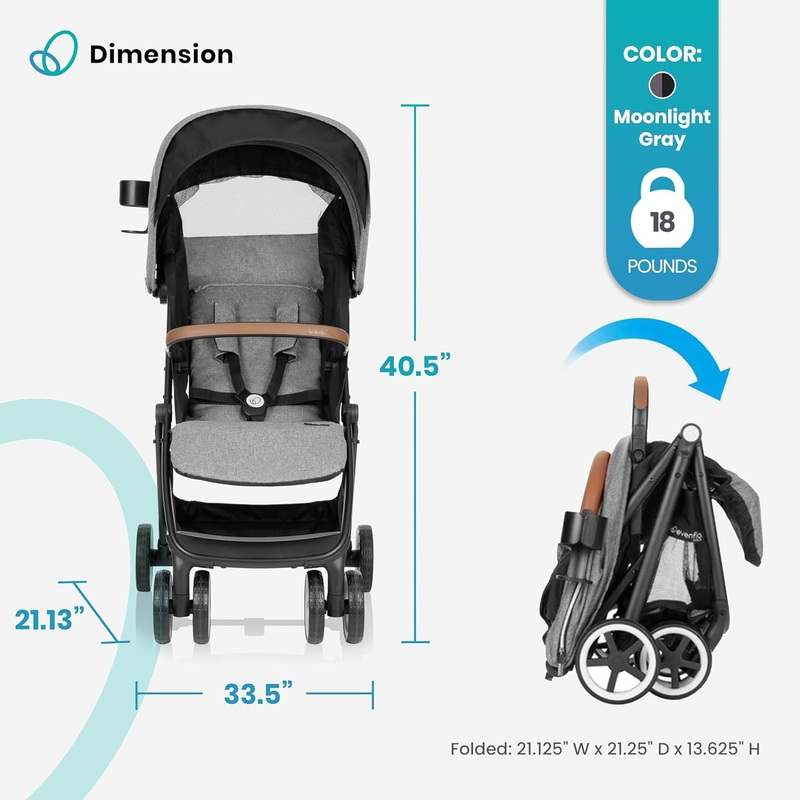 Evenflo Gold Otto Travel Stroller (Moonstone) – Kidsy