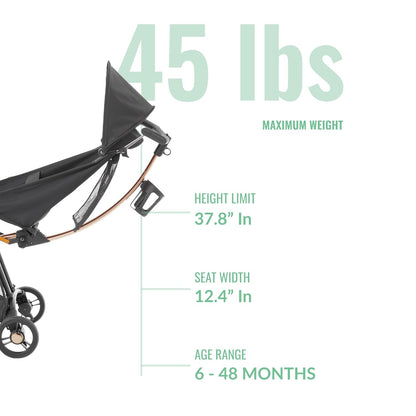 New Evolur Roamer Ultra Lightweight Stroller (Gold Black) - Kidsy