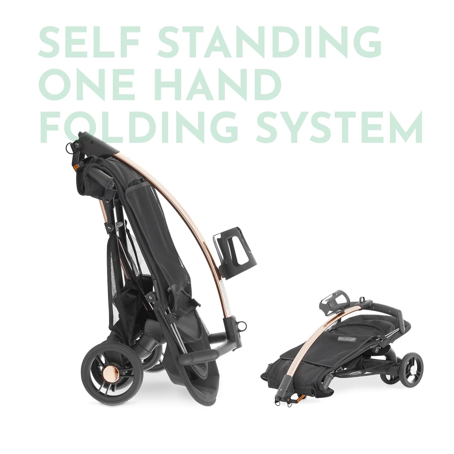 New Evolur Roamer Ultra Lightweight Stroller (Gold Black) - Kidsy