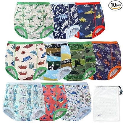 New EZ Moms Potty Training Underwear 10 Pack, 5T (Dinosaur Print) - Kidsy