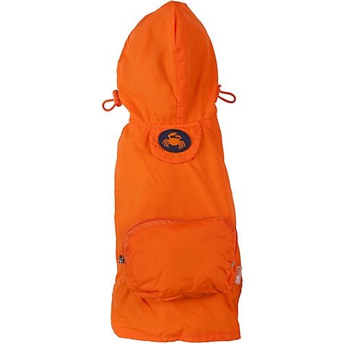 New Fabdog Packable Dog Raincoat (Orange) - FINAL SALE