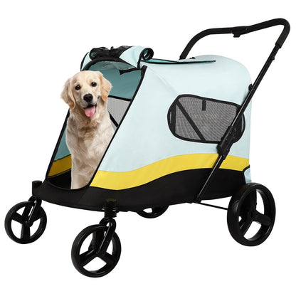 New FAHKNS Extra - Large Pet Stroller for Dogs, Holds Up to 176 lbs - Kidsy