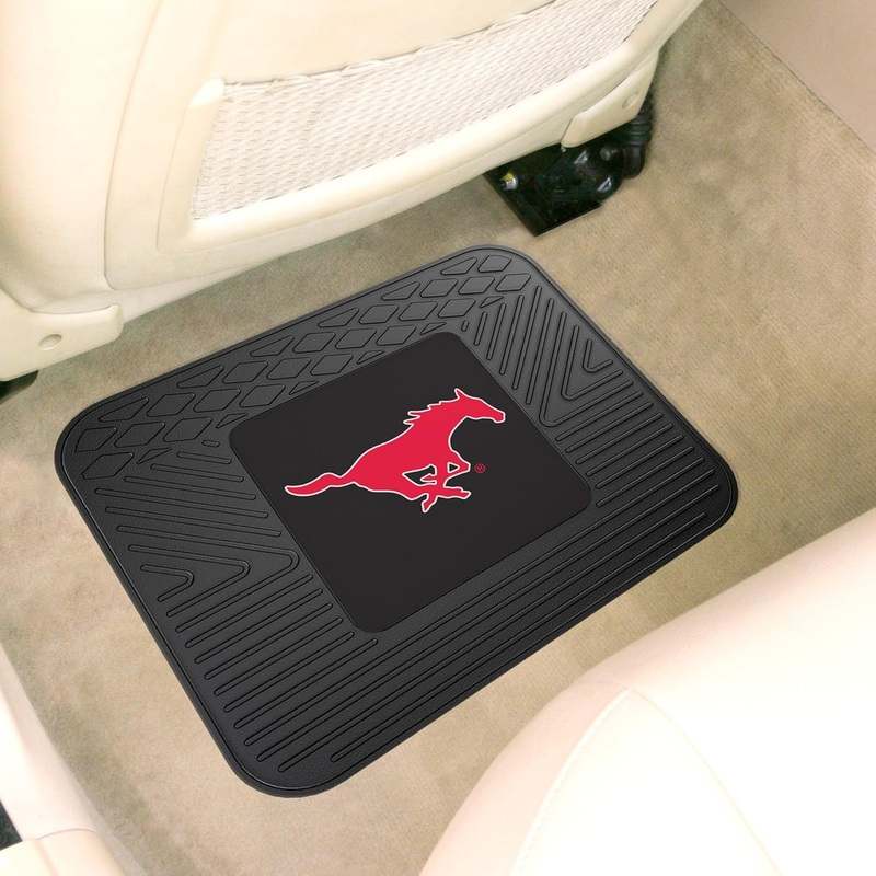 New FANMATS 13012 SMU Mustangs Back Row Utility Car Mat (1 Piece - 14in. x 17in.) - Kidsy