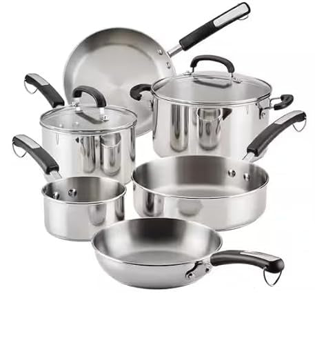 New Farberware Brilliance Stainless Steel Cookware Pots and Pans Set - Kidsy