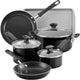 New Farberware Cookstart DiamondMax 15 - Piece Nonstick Cookware Set (Black) - Kidsy