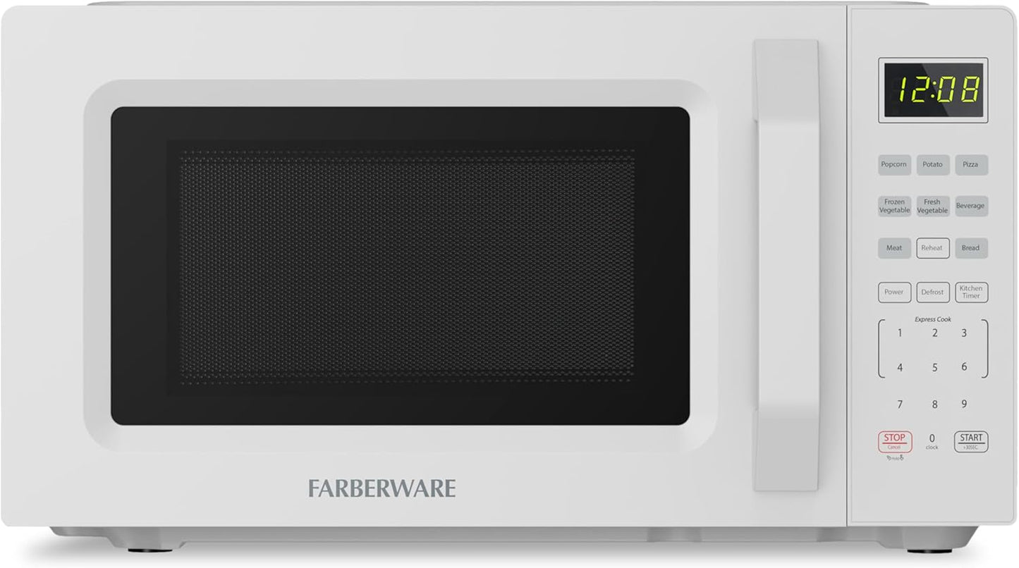 New Farberware Countertop Microwave Oven 700W, 0.7 Cu. Ft. Capacity (White) - Kidsy