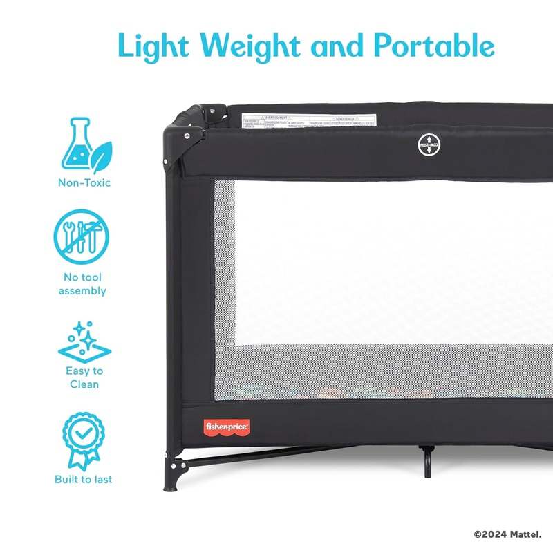 New Fisher - Price Play All Day Baby Playard (Black) - Kidsy