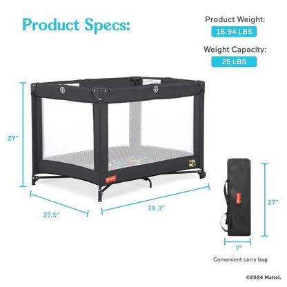 New Fisher - Price Play All Day Baby Playard (Black) - Kidsy