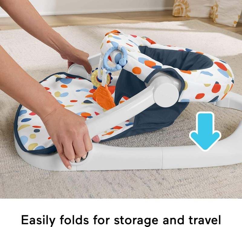 New Fisher - Price Portable Baby Sit - Me - Up Floor Seat (Darling Dots) - Kidsy
